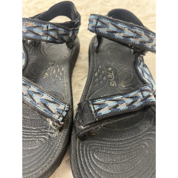 Teva Hurricane Sport Outdoor Sandals Gladiator Style Blue & Grey Womens Size 8 - Picture 7 of 8